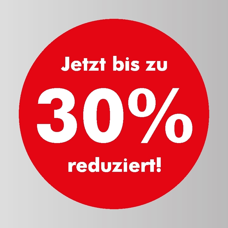 Sale Aufkleber - Jetzt bis zu 30% reduziert