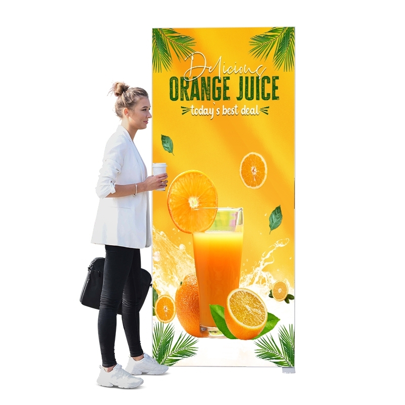 LED Messewand B 100 x H 225 cm - Front und Rückseite bedruckt