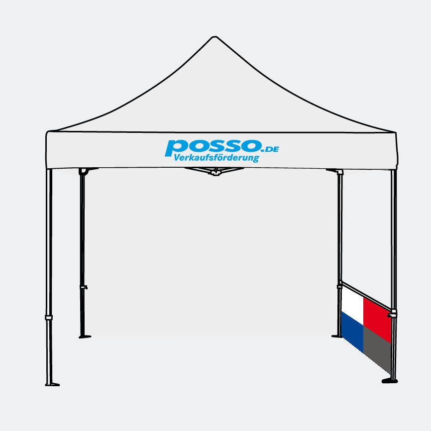 Faltzelt Seitenwand halb 3 m 