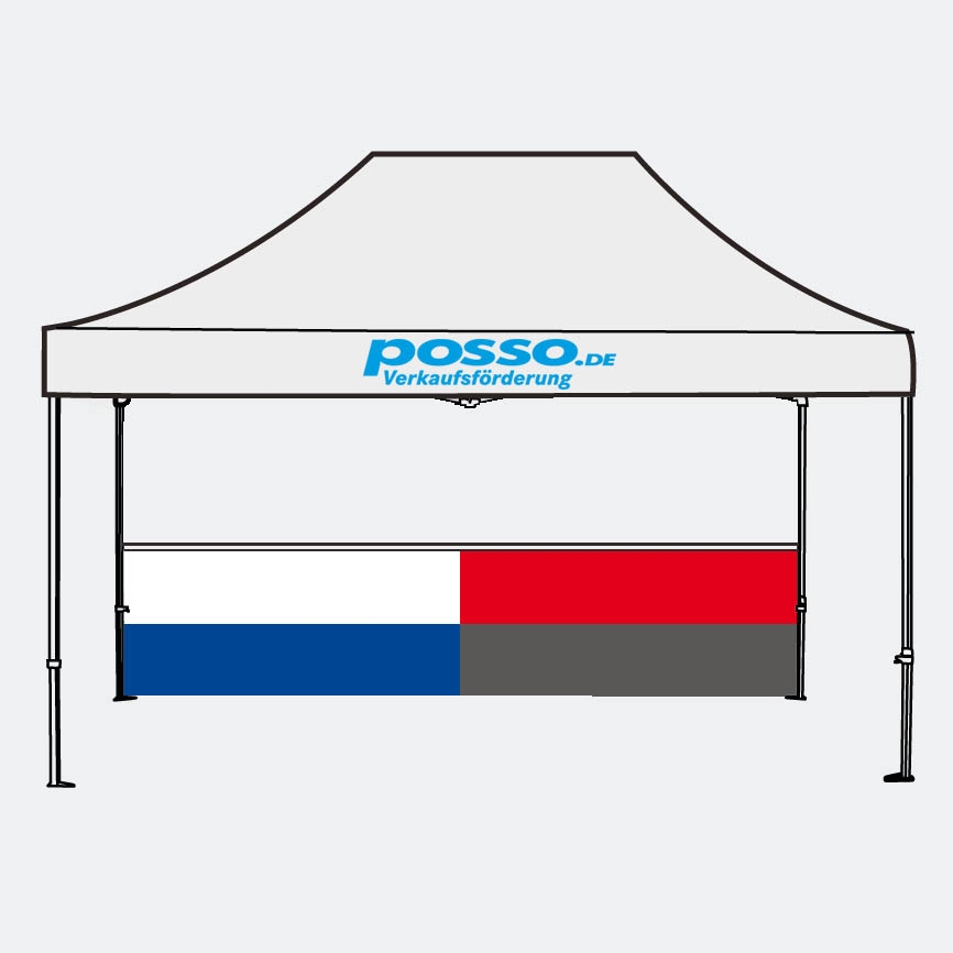 Faltzelt Seitenwand halb 4,5 m