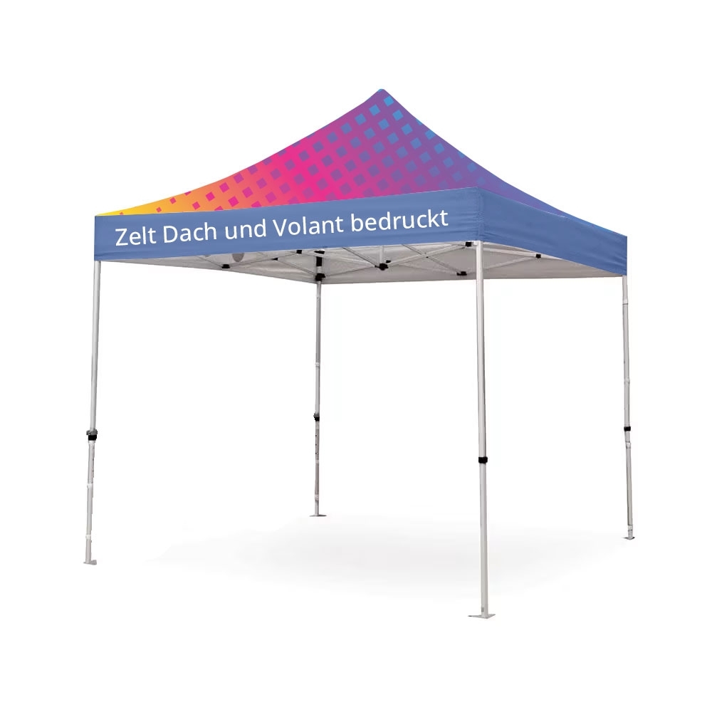 Faltzelt 3x3m inkl. Dach bedruckt