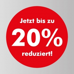 Sale Aufkleber - Jetzt bis zu 20% reduziert