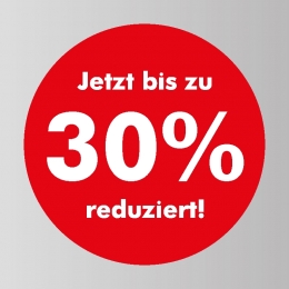 Sale Aufkleber - Jetzt bis zu 30% reduziert