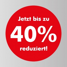 Sale Aufkleber - Jetzt bis zu 40% reduziert