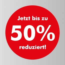 Sale Aufkleber - Jetzt bis zu 50% reduziert