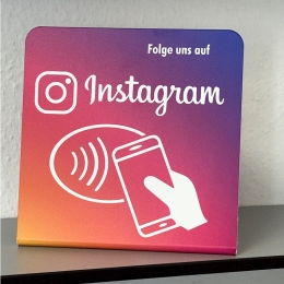 NFC Aufsteller Instagram - KEIN ABO - OHNE STROM - DSGVO Konform