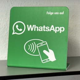 NFC Aufsteller WhatsApp - KEIN ABO - OHNE STROM - DSGVO Konform