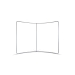 Textilwand Messe GEBOGEN mit Zipper - 300x230cm - Werbewand mit Stoffbespannung